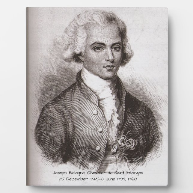 Joseph Bologne, Chevalier de Saint-Georges Plaque (Front)