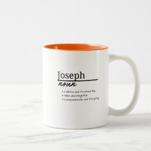 Joseph, Boy Personalised Name Definition Two-Tone Coffee Mug