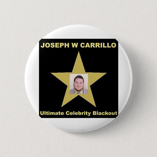 Joseph Carrillo - Ultimate Celebrity Blackout 6 Cm Round Badge (Front)