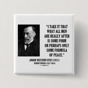 Joseph Conrad All Men After Some Formula Of Peace 15 Cm Square Badge