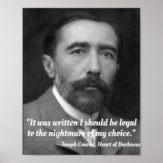 Joseph Conrad quote on Nightmares Poster