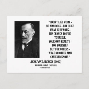 Joseph Conrad Work Chance Your Own Reality Quote Postcard
