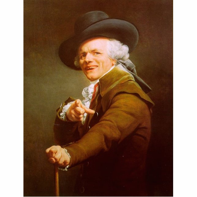 Joseph Ducreux Self Portrait Standing Photo Sculpture (Front)