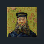 Joseph-Étienne Roulin (by Vincent van Gogh) 15 Cm Square Badge<br><div class="desc">This design features an image of a painting by Vincent van Gogh that shows Joseph Étienne-Roulin, who was a postman at the Arles train station in the South of France, whom the artist met when he rented a room above the nearby Café de la Gare. Both men shared similar political...</div>