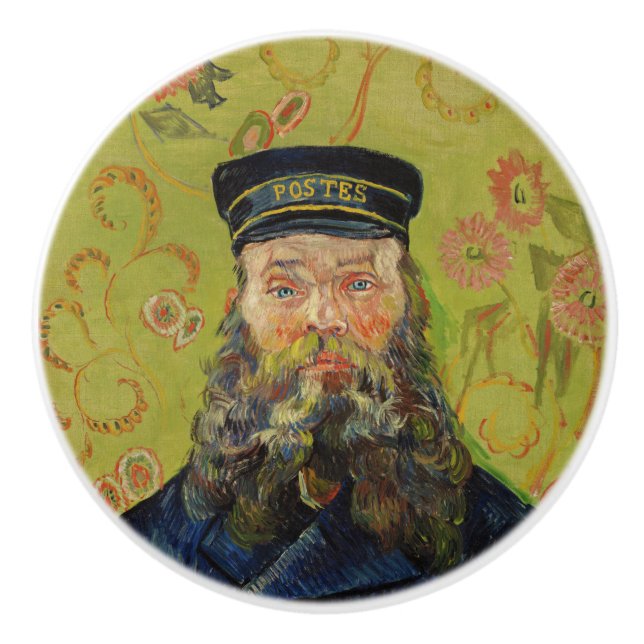 Joseph-Étienne Roulin (by Vincent van Gogh) Ceramic Knob (Front)