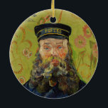 Joseph-Étienne Roulin (by Vincent van Gogh) Ceramic Tree Decoration<br><div class="desc">This design features an image of a painting by Vincent van Gogh that shows Joseph Étienne-Roulin, who was a postman at the Arles train station in the South of France, whom the artist met when he rented a room above the nearby Café de la Gare. Both men shared similar political...</div>