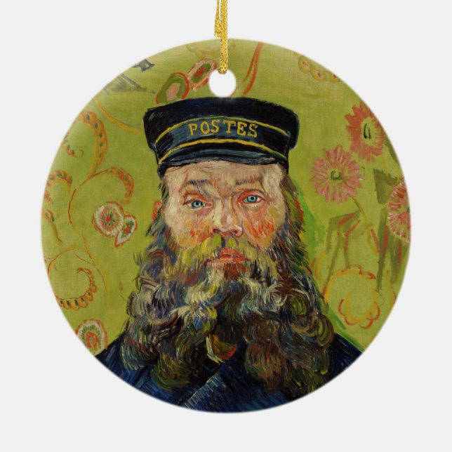 Joseph-Étienne Roulin (by Vincent van Gogh) Ceramic Tree Decoration (Back)
