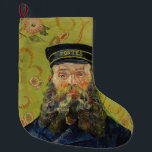 Joseph-Étienne Roulin (by Vincent van Gogh) Large Christmas Stocking<br><div class="desc">This design features an image of a painting by Vincent van Gogh that shows Joseph Étienne-Roulin, who was a postman at the Arles train station in the South of France, whom the artist met when he rented a room above the nearby Café de la Gare. Both men shared similar political...</div>