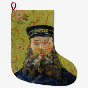 Joseph-Étienne Roulin (by Vincent van Gogh) Large Christmas Stocking