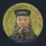 Joseph-Étienne Roulin (by Vincent van Gogh) Paper Plate<br><div class="desc">This design features an image of a painting by Vincent van Gogh that shows Joseph Étienne-Roulin, who was a postman at the Arles train station in the South of France, whom the artist met when he rented a room above the nearby Café de la Gare. Both men shared similar political...</div>
