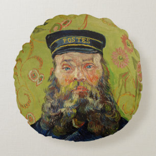 Joseph-Étienne Roulin (by Vincent van Gogh) Round Cushion