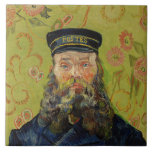 Joseph-Étienne Roulin (by Vincent van Gogh) Tile<br><div class="desc">This design features an image of a painting by Vincent van Gogh that shows Joseph Étienne-Roulin, who was a postman at the Arles train station in the South of France, whom the artist met when he rented a room above the nearby Café de la Gare. Both men shared similar political...</div>