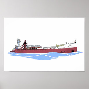 Joseph H. Thompson and tug Laura L. VanEnkevort Poster