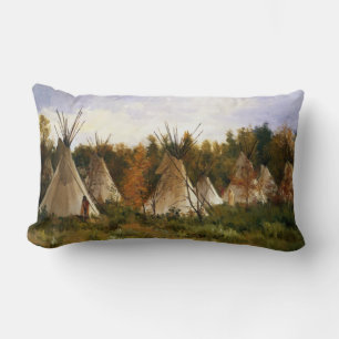 Joseph Henry Sharp The Summer Camp Lumbar Cushion