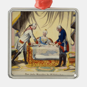 Joseph II, Catherine the Great and Frederick II Metal Tree Decoration