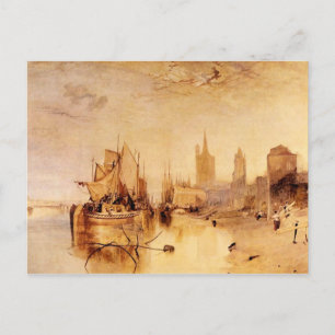 Joseph Mallord Turner - Arrival of boat Cologne Postcard