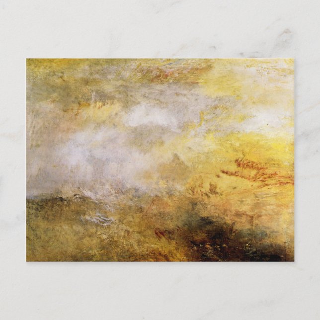 Joseph Mallord Turner - Stormy Sea with Dolphins Postcard (Front)