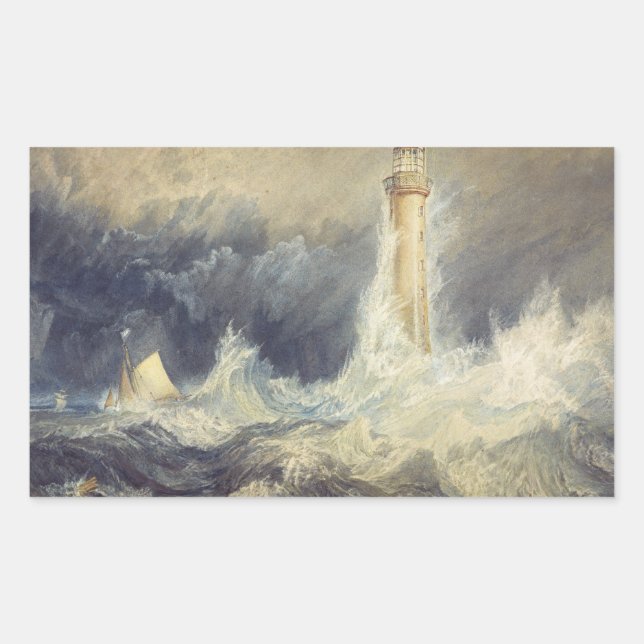 Joseph Mallord William Turner - Bell Rock Rectangular Sticker (Front)