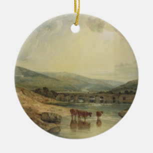 Joseph Mallord William Turner   Bridge over the Us Ceramic Tree Decoration