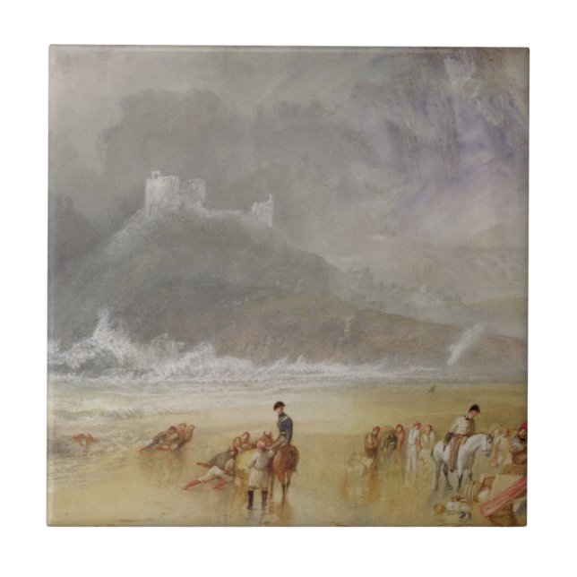 Joseph Mallord William Turner | Criccieth Castle,  Tile (Front)