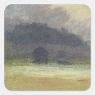 Joseph Mallord William Turner Evening Landscape Square Sticker