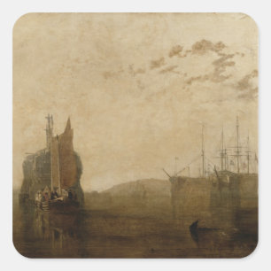 Joseph Mallord William Turner   Hulks on the Tamar Square Sticker