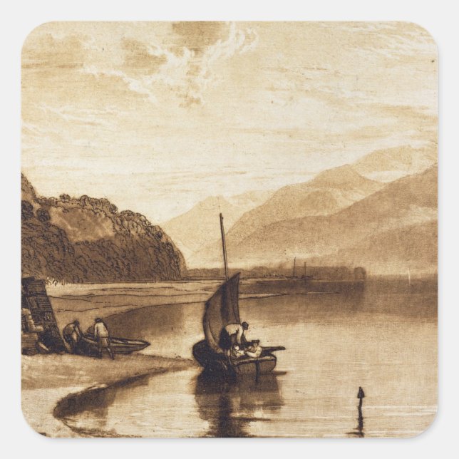Joseph Mallord William Turner | Inverary Pier, 185 Square Sticker (Front)
