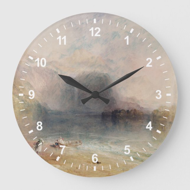 Joseph Mallord William Turner | Keswick Lake, Cumb Large Clock (Front)