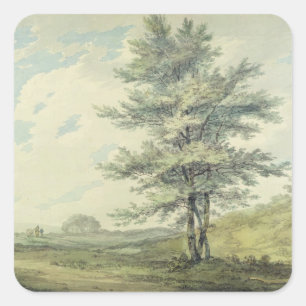 Joseph Mallord William Turner   Landscape with Tre Square Sticker