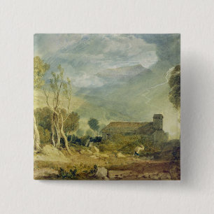 Joseph Mallord William Turner Patterdale Old Chu 15 Cm Square Badge