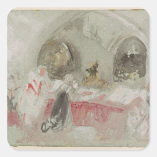 Joseph Mallord William Turner   Service in the cha Square Sticker