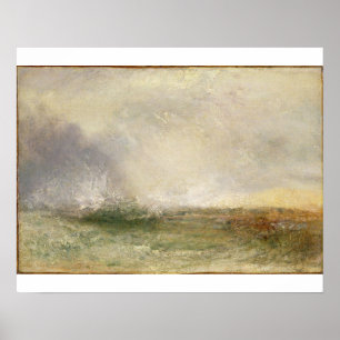 Joseph Mallord William Turner Stormy Sea Breakin Poster