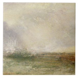 Joseph Mallord William Turner   Stormy Sea Breakin Tile