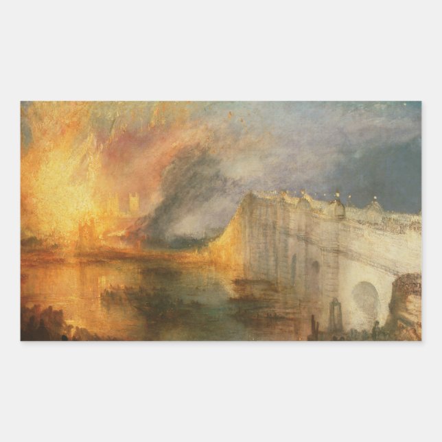 Joseph Mallord William Turner - The Burning of the Rectangular Sticker (Front)
