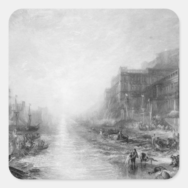 Joseph Mallord William Turner | The Embarkation of Square Sticker (Front)