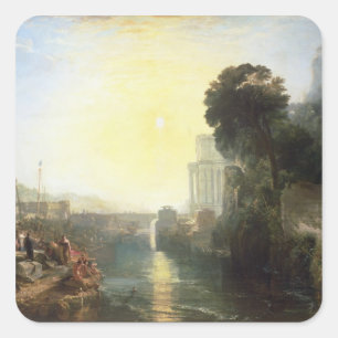 Joseph Mallord William Turner The Rise of the Ca Square Sticker