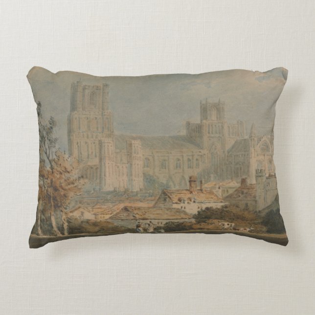 Joseph Mallord William Turner - View of Ely Decorative Cushion (Front)