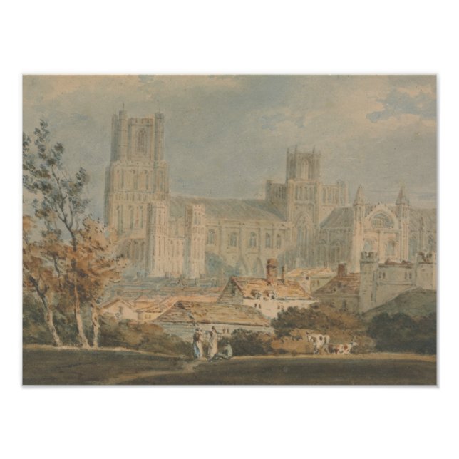 Joseph Mallord William Turner - View of Ely Photo Print (Front)