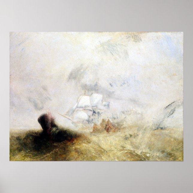 Joseph Mallord William Turner Whalers Poster (Front)