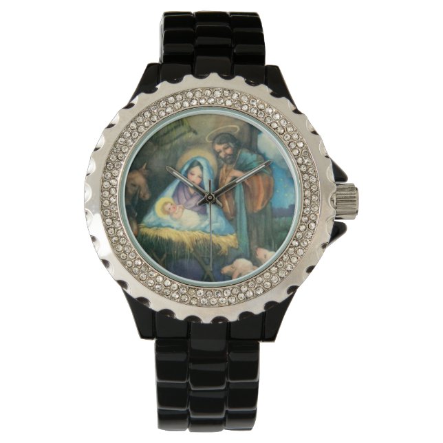 Joseph Mary Jesus Manger Watch (Front)