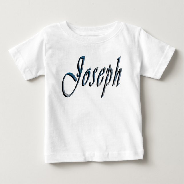 Joseph, Name, Logo, Babies White T-shirt (Front)