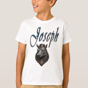 Joseph Name, With Steampunk Hippo, T-Shirt