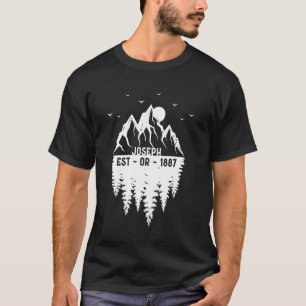 Joseph Oregon Established 1887 Mountains Pine Tree T-Shirt
