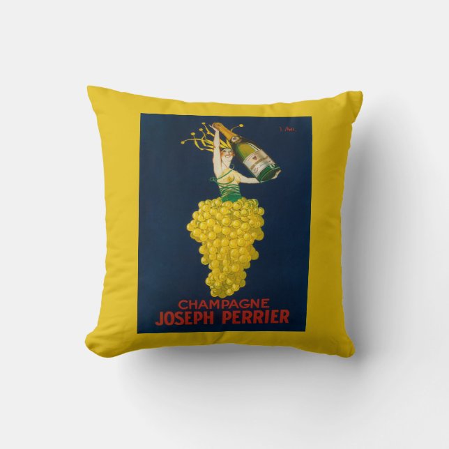 Joseph Perrier Champagne Promotional Poster Cushion (Front)