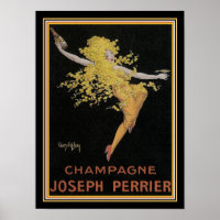 Joseph Perrier Champagne Vintage Ad 12x16 Poster Zazzle