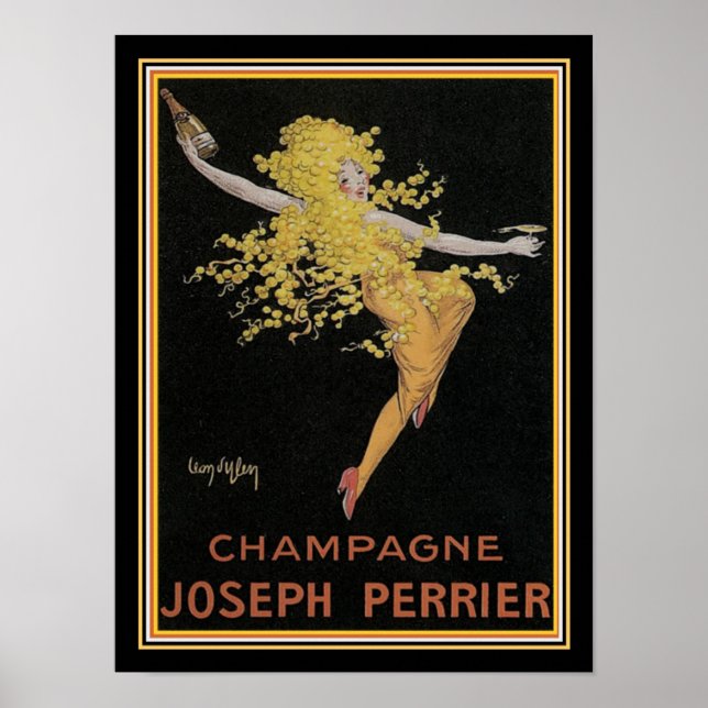 Joseph Perrier Champagne Vintage Ad 12x16 Poster (Front)