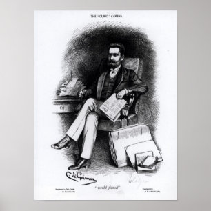 Joseph Pulitzer  from 'The Curio', 1887 Poster