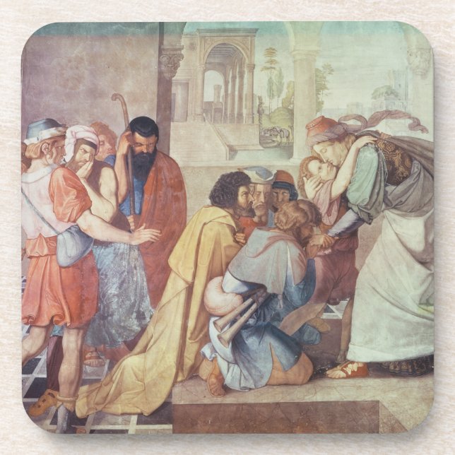 Joseph recognised by his brothers coaster (Front)