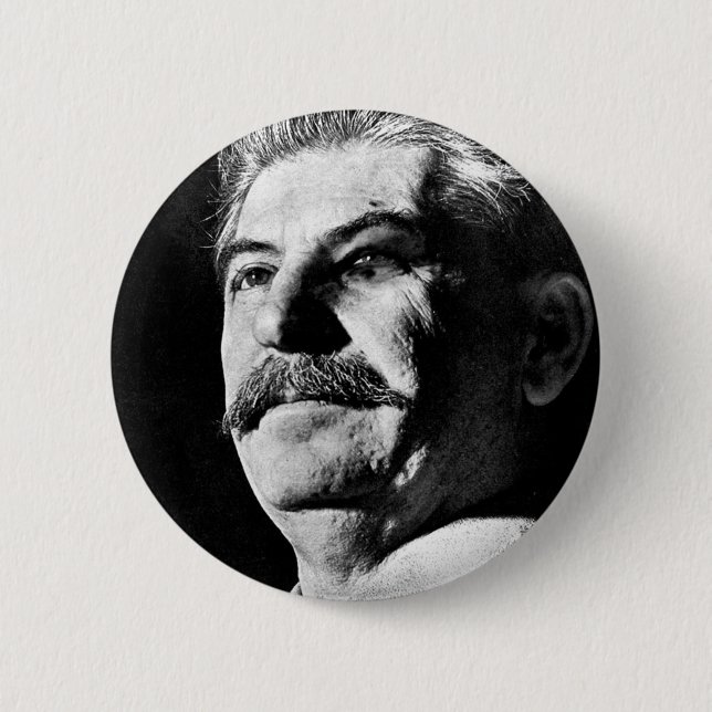 Joseph Stalin 6 Cm Round Badge (Front)