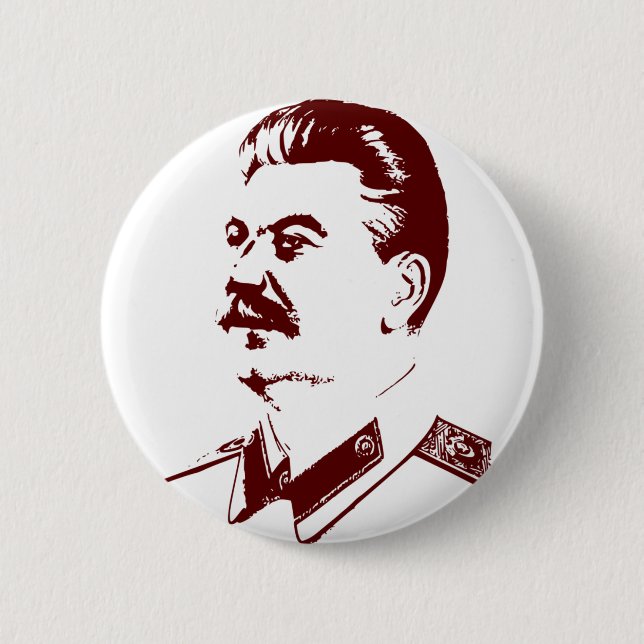 JOSEPH STALIN PIN BACK BADGE (Front)